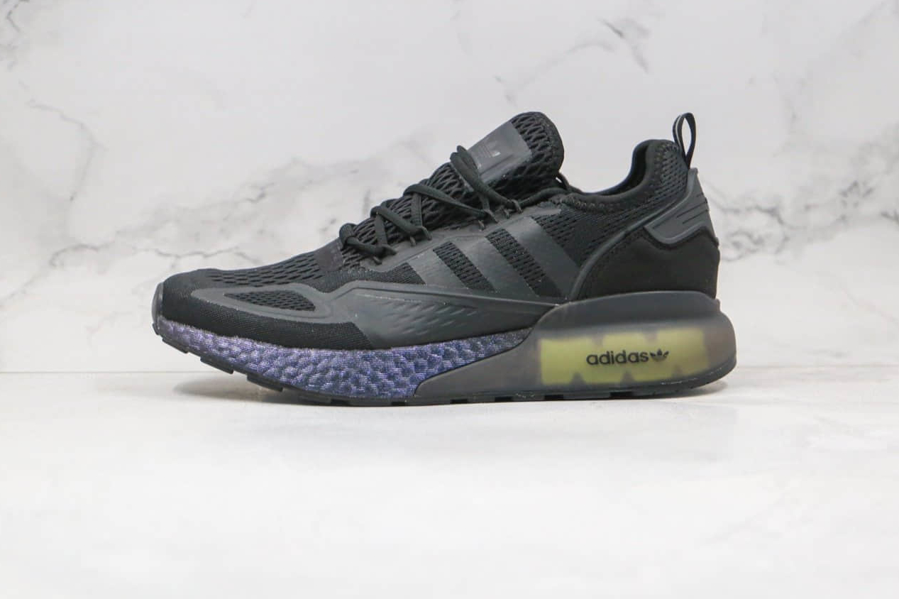 2020 Adidas ZX 2K Boost Black Fluorescent Blue FV7479 - Stylish and Comfortable Footwear