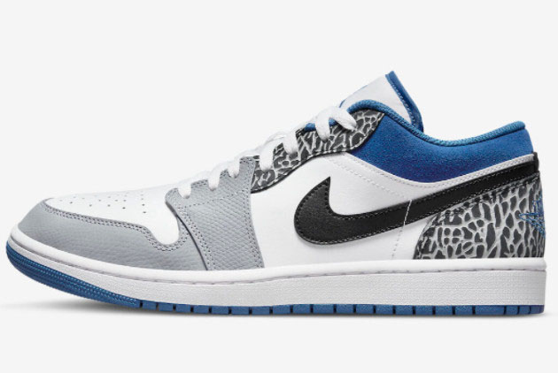 Air Jordan 1 Low 'True Blue' DM1199-140 - Classic Style and Air Cushioning | Limited Stock