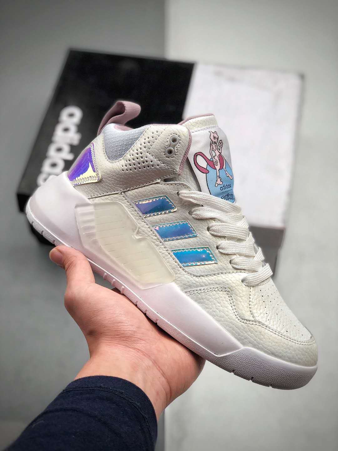 Adidas Neo Play9Tis 2.0 Pokemon Mewtwo White Mauve FV5998 - Limited Edition Sneakers