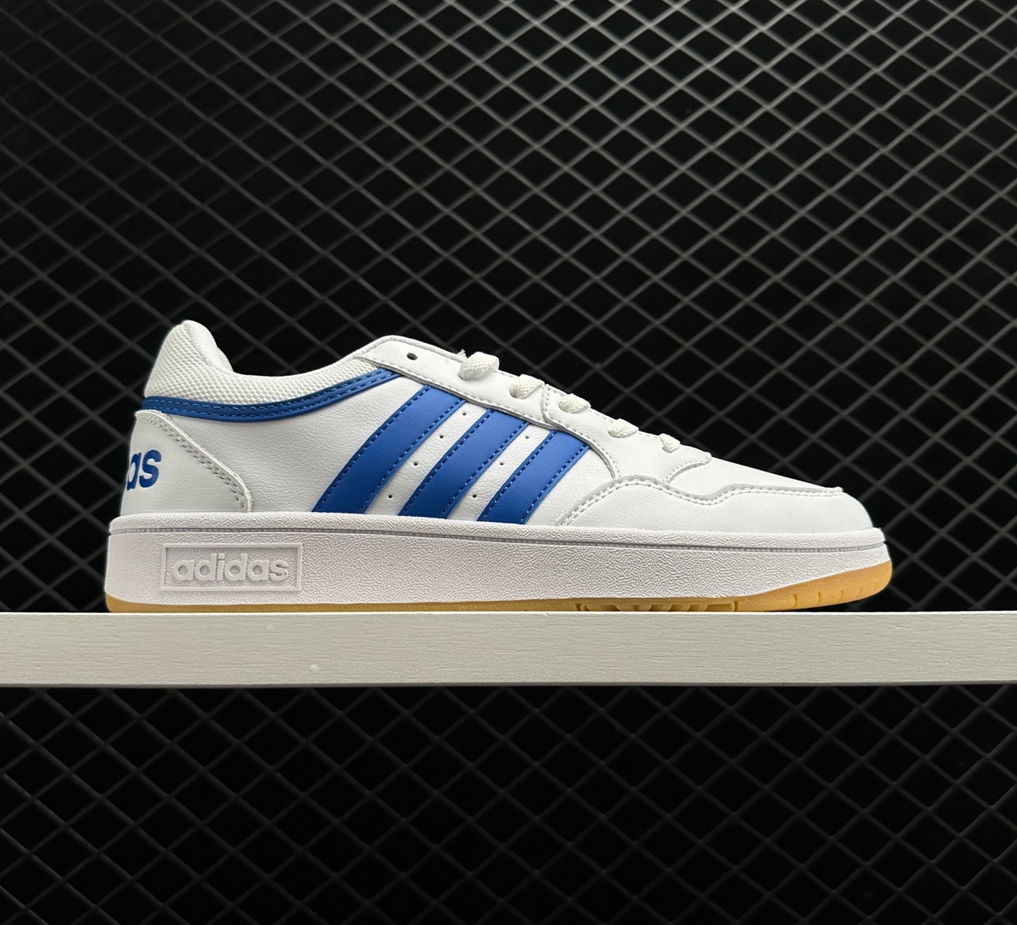 Adidas Hoops 3.0 Low Classic Vintage Shoes White Royal Blue - GY5435
