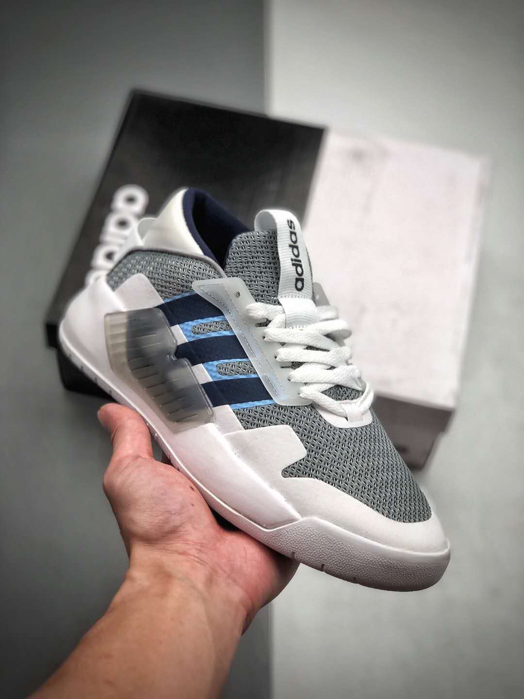 Adidas Neo Bball 90s Grey White Blue EF0636 | Elevate Your Style