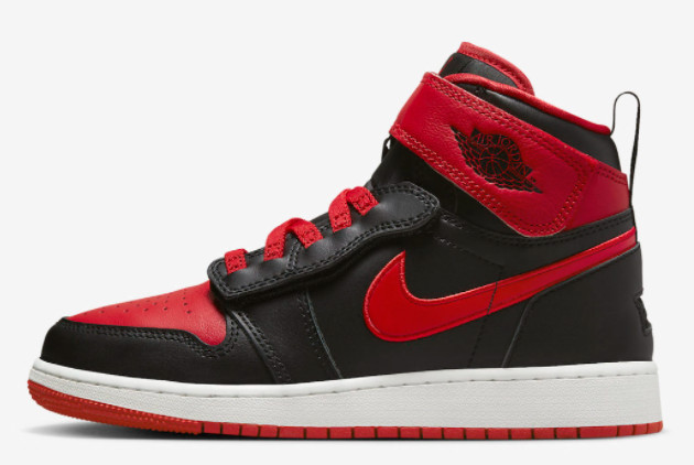 Air Jordan 1 High FlyEase "Bred" Black/White-Fire Red DC7986-060