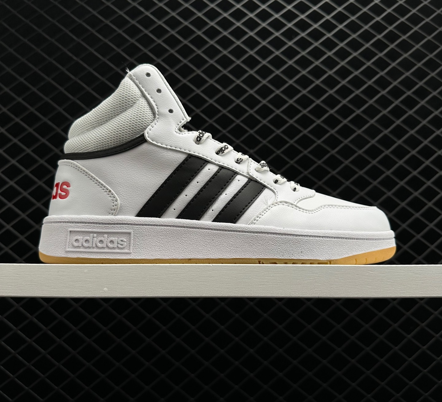 Adidas Hoops 3.0 Mid Sneakers White Navy Gum - Fresh & Modern Style