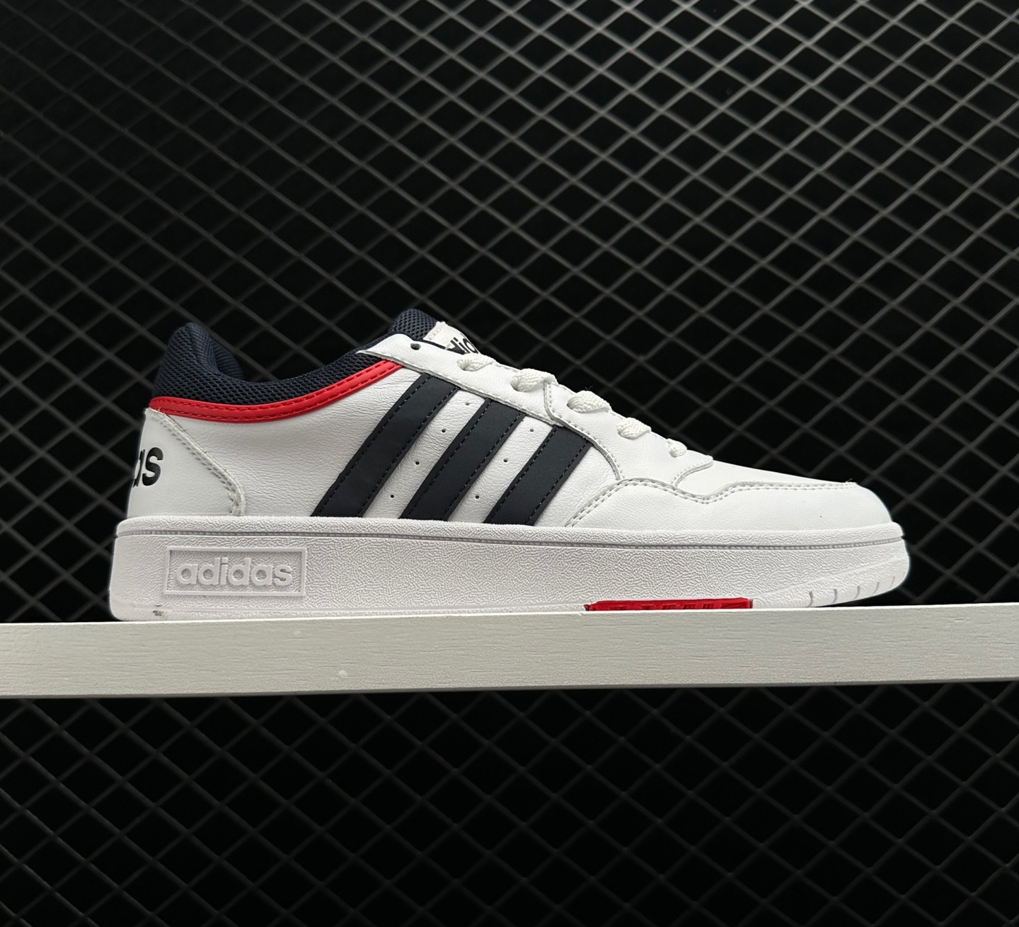 Adidas Hoops 3.0 Low Classic Vintage Shoes 'White Vivid Red' GY5427 - Stylish Retro Footwear