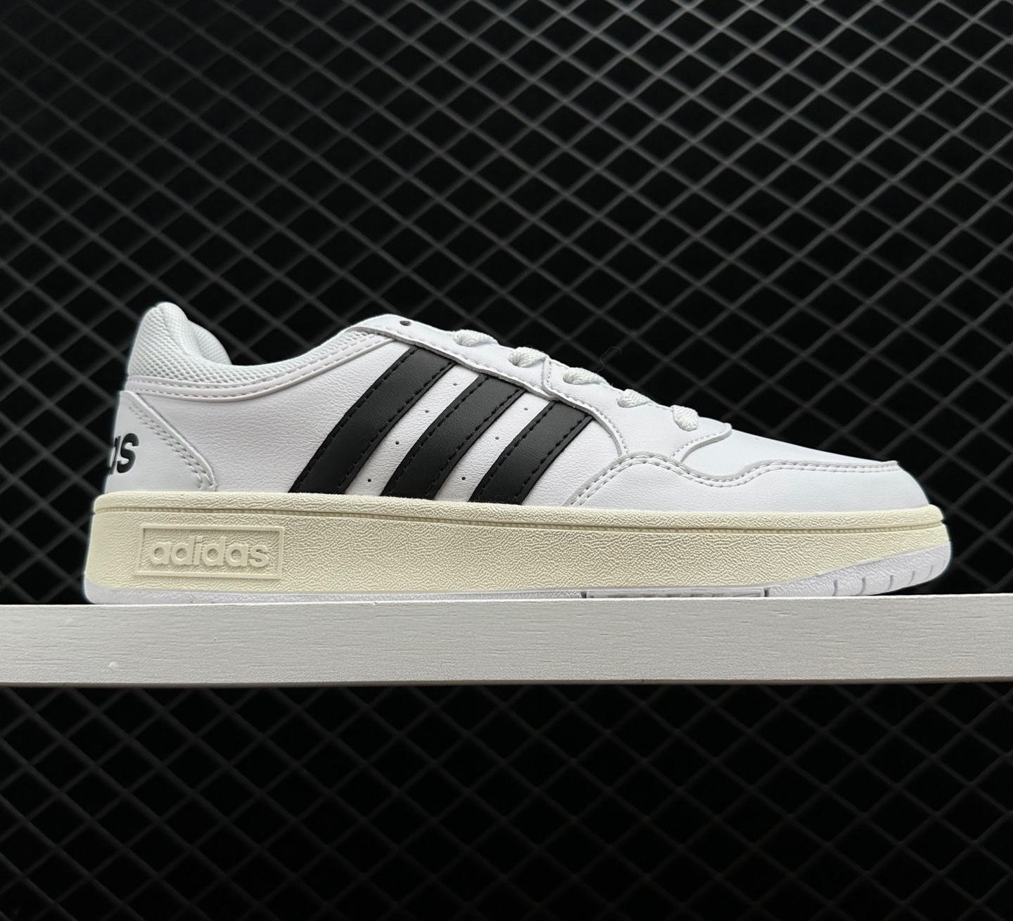 Adidas Hoops 3.0 Low Classic Vintage Shoes - White Black GY5434