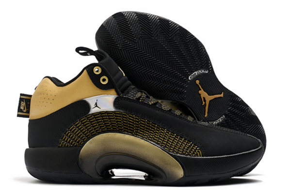Men's Air Jordan 35 'Black Gold' - Sleek and Stylish Basketball Shoes Men's Air Jordan 35 'Black Gold' - Sleek and Stylish Basketball Shoes