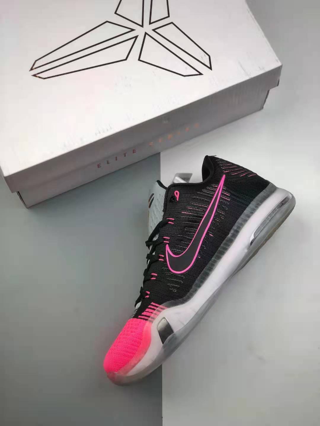Nike Kobe X Elite Low Mambacurial - Black/Wolf Grey/Flash Pink 747212 010