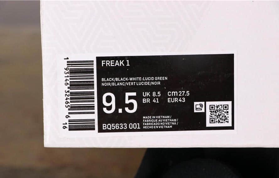 Nike Zoom Freak 1 'Black White' BQ5633-001 - Premium Basketball Sneakers