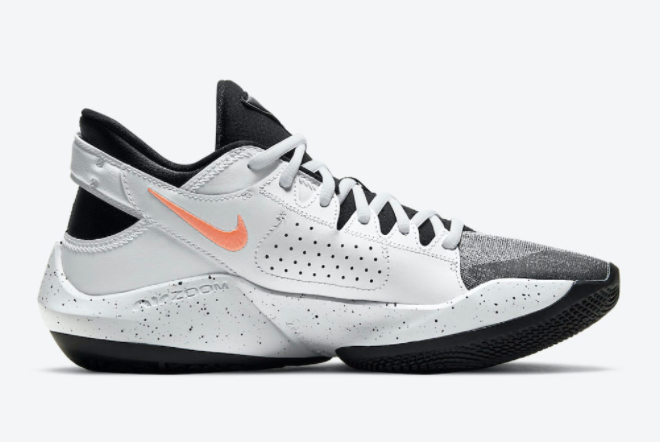 Nike Zoom Freak 2 White/Black-Bright Mango CK5424-101 - High-Performance Basketball Shoes