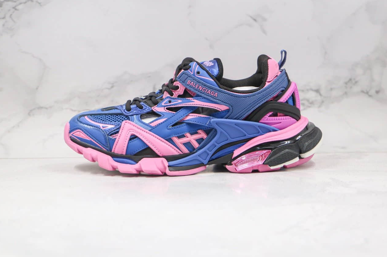 Balenciaga Track.2 Trainer 'Blue Pink' 568615W2GN34050 - Stylish and Vibrant Footwear