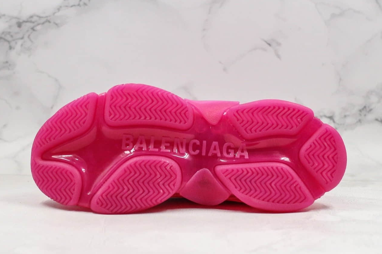 Balenciaga Triple S Clear Sole Pink Sports Shoes - 541624W2FG15059