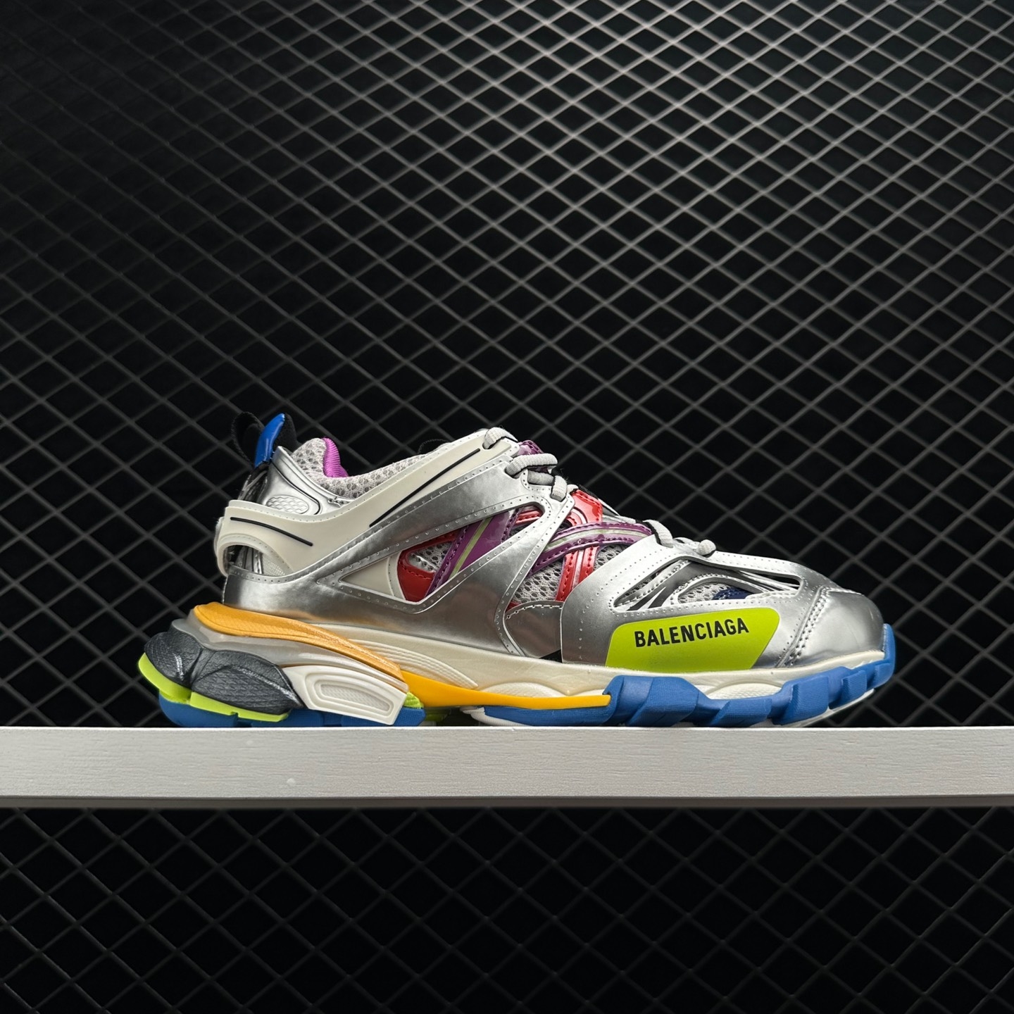 Balenciaga Track Leather Free White Silver Multi 542023W2FSA8123