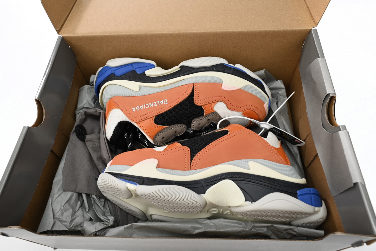 Orange Grey Black Balenciaga Triple S Shoes 541640W09OE7581 | Authentic Orange Grey Black Balenciaga Triple S Shoes 541640W09OE7581 | Authentic