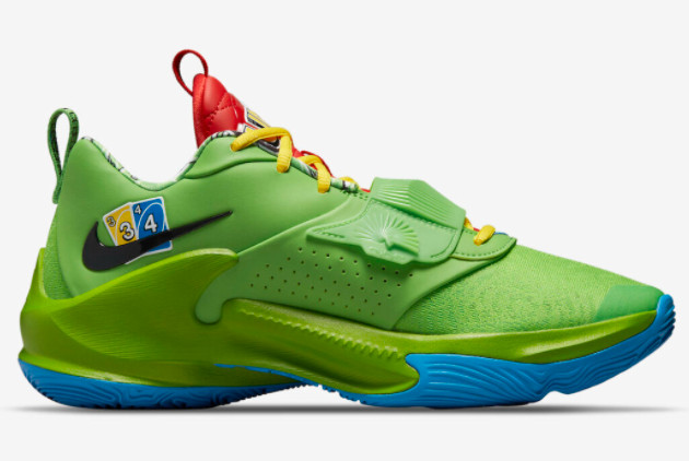 UNO x Nike Zoom Freak 3 Green/Yellow-Red DC9364-300 - Premium Basketball Sneakers