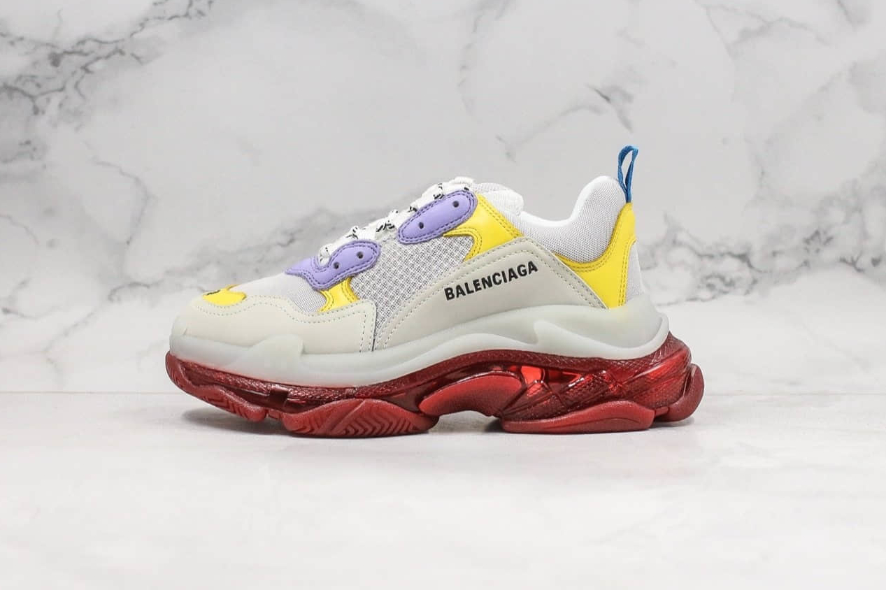 Balenciaga Triple S Red Yellow - Trendy Sneakers for Fashion Savvy Shoppers