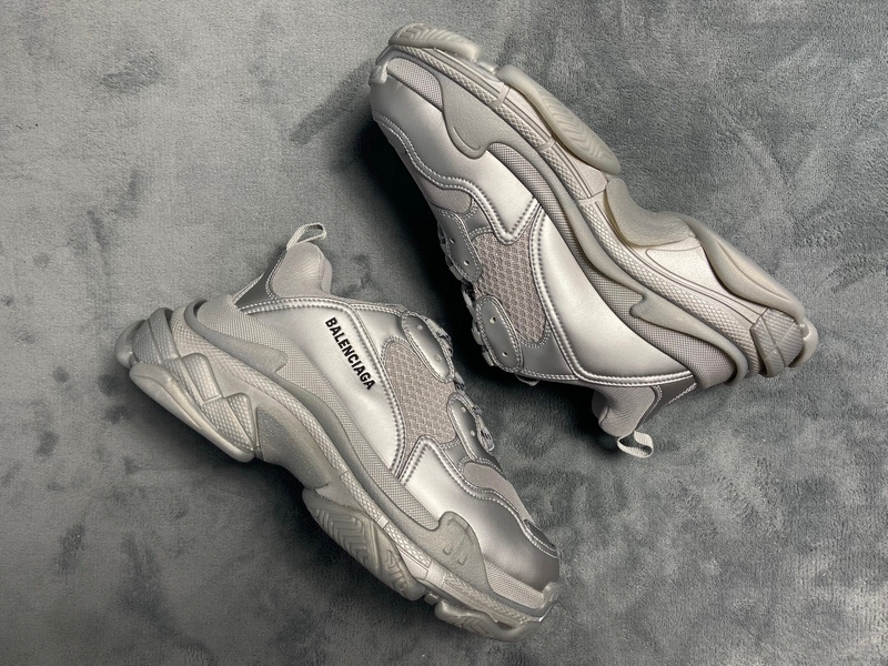 Balenciaga Triple S Daddy Shoes Silver 536737 W2FS2 8100