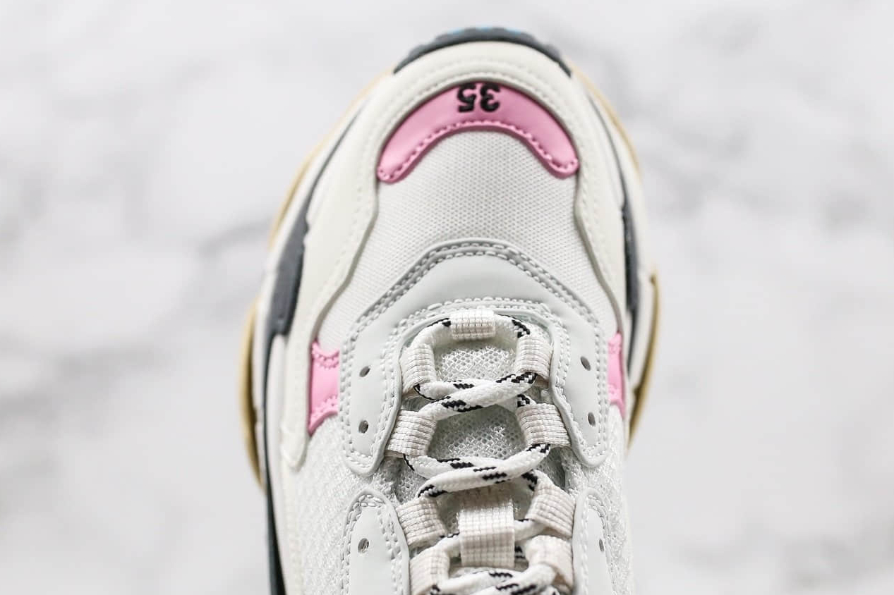 Balenciaga Triple S Low-Top Sneakers Beige-Pink 524039W09OM9054 - Shop Now!